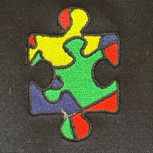 Black Oversized Hoodie Puzzle Logo Size Large Autism Awareness Logo Inspired